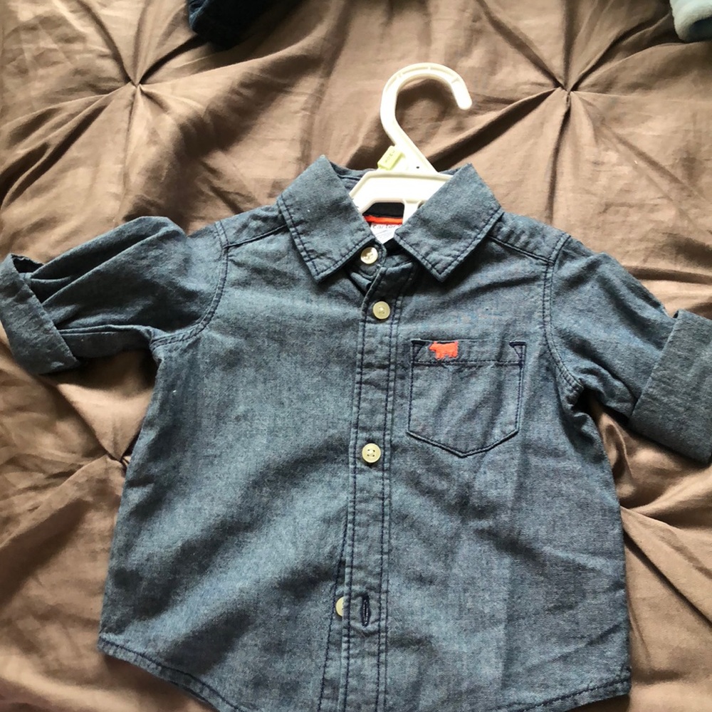 Denim long sleeve shirts
